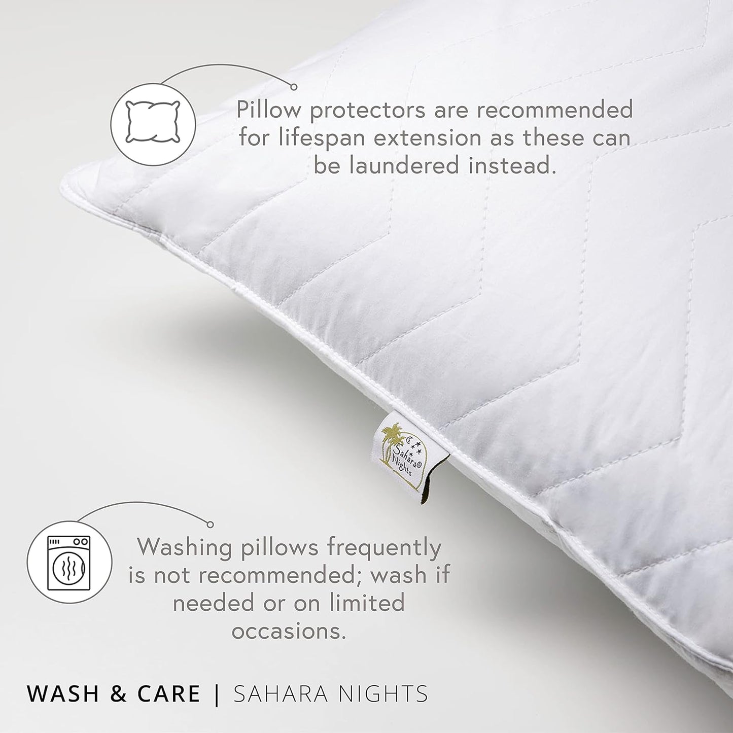 Sobel Westex: Sahara Nights Bed Pillow Soft, Hypoallergenic, Gel Fiber Fill | Perfect for Back and Stomach Sleepers
