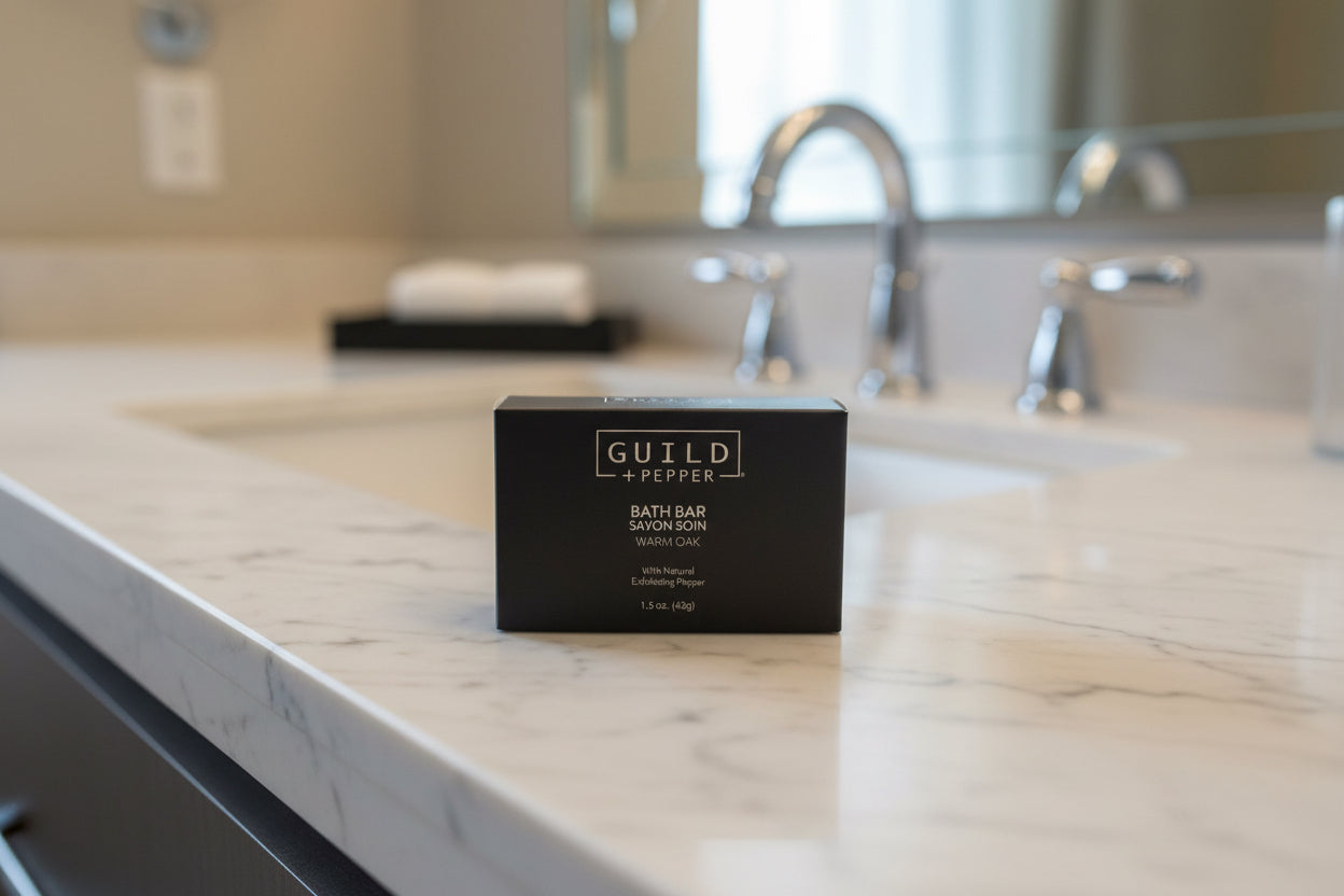 Guild + Pepper Warm Oak Bath Bar for sale