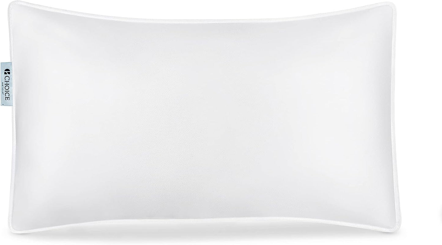 Choice Hotels Luminesse Pillow, luxury firm pillow for side sleepers, ultra-comfortable and made in USA.