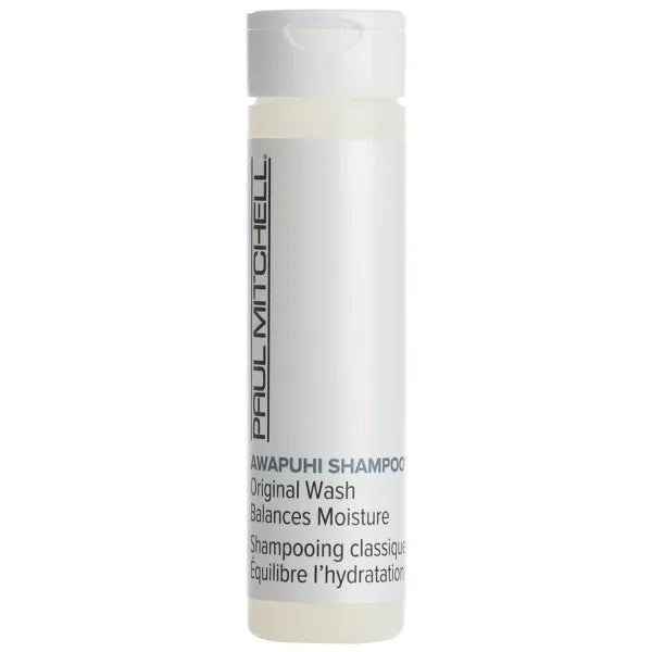Paul Mitchell Awapuhi Shampoo 0.75 oz, perfect for travel and quick refreshing post-gym hair care.