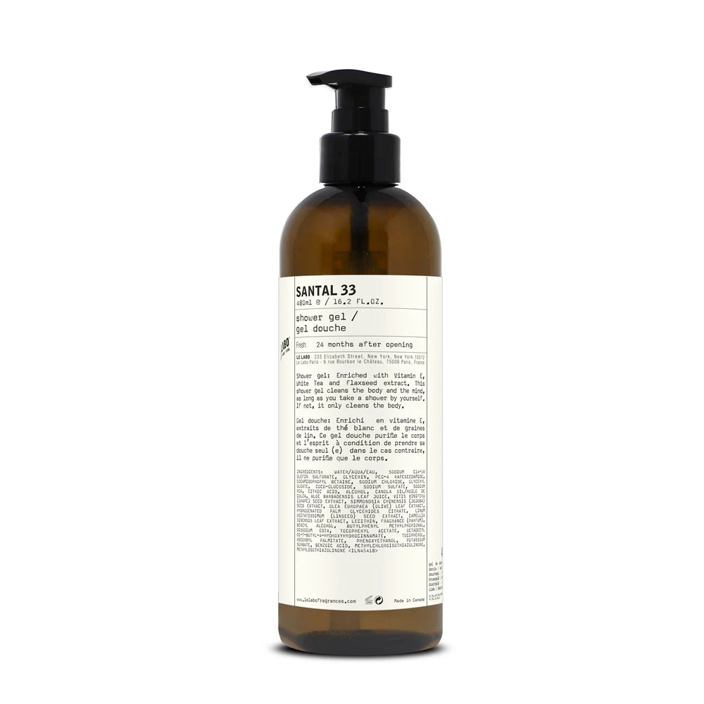 Le Labo Santal 33 Shower Gel – 16.2 oz / 480 ml Pump