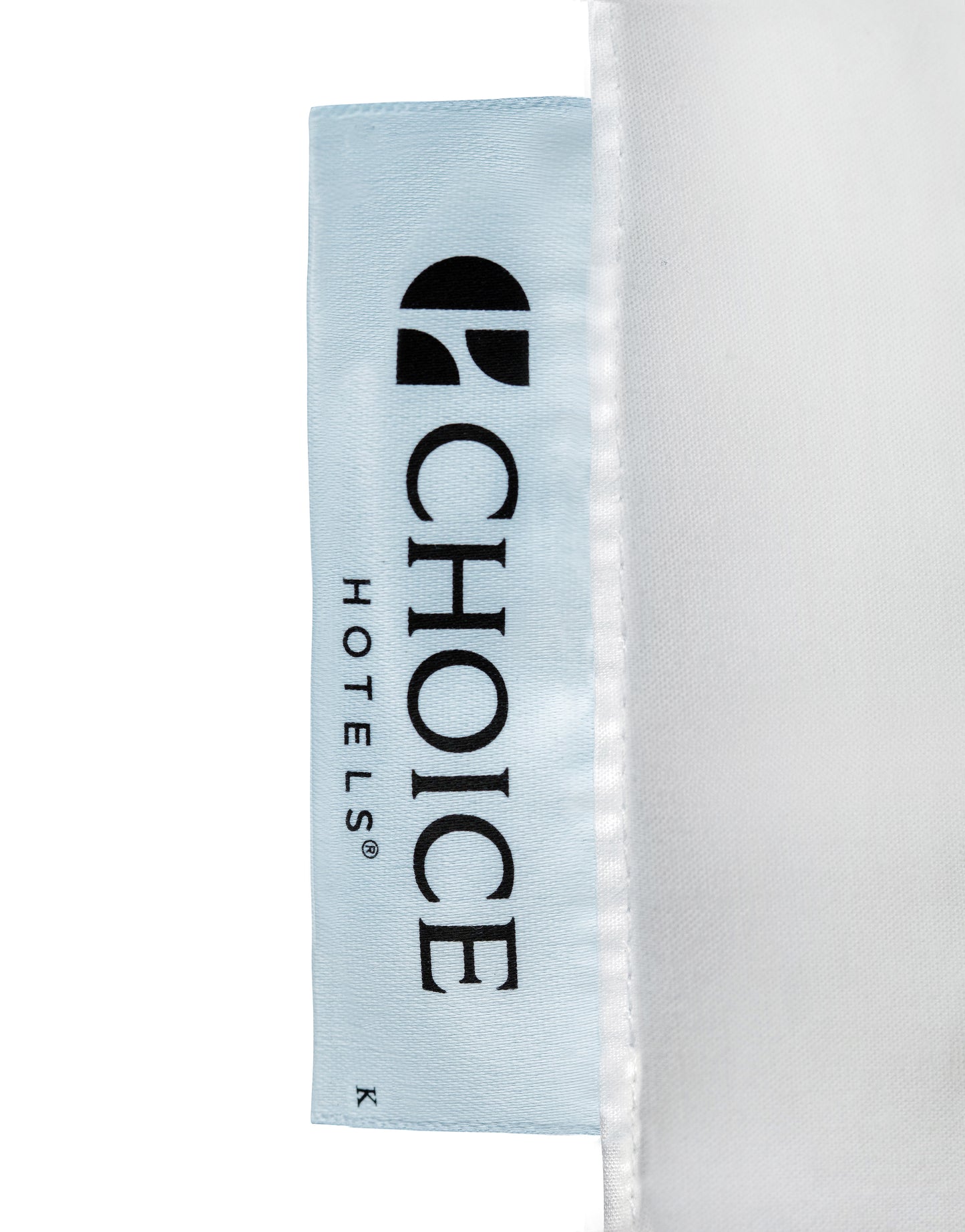 Choice Hotels logo on luxury pillow, showcasing quality for comfort and side sleepers.