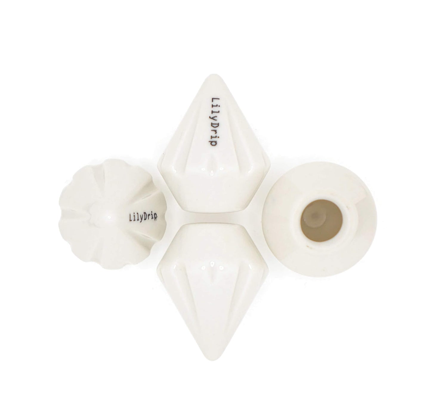 Sakura – Ceramic Pour-over Coffee Accessory for Cone Drip Brewer, Fast Flow Rate