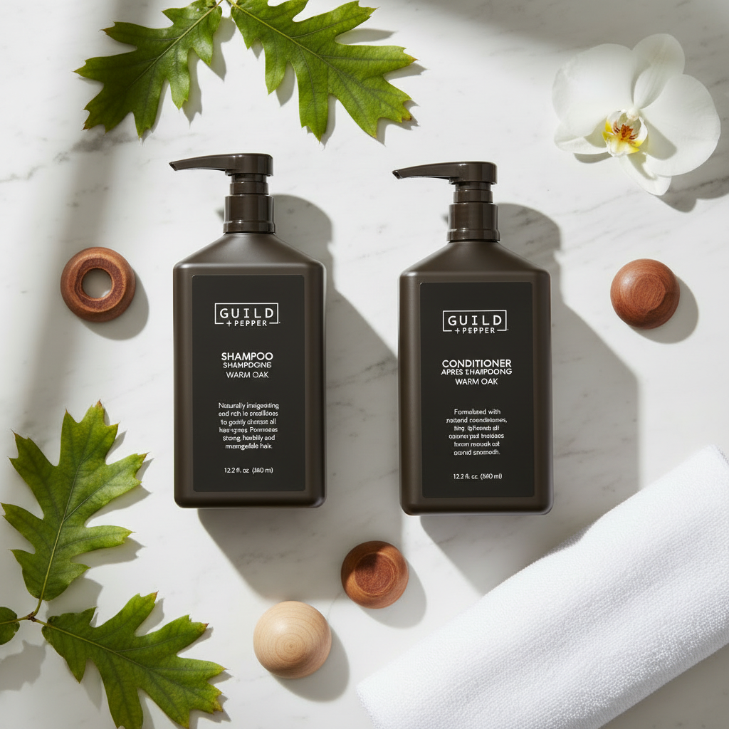 Guild & Pepper Warm Oak Shampoo & Conditioner