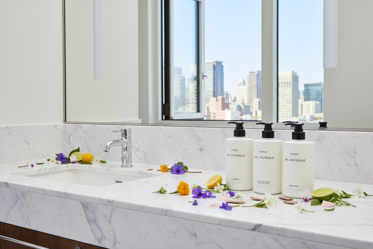 Hotel bathroom vanity
