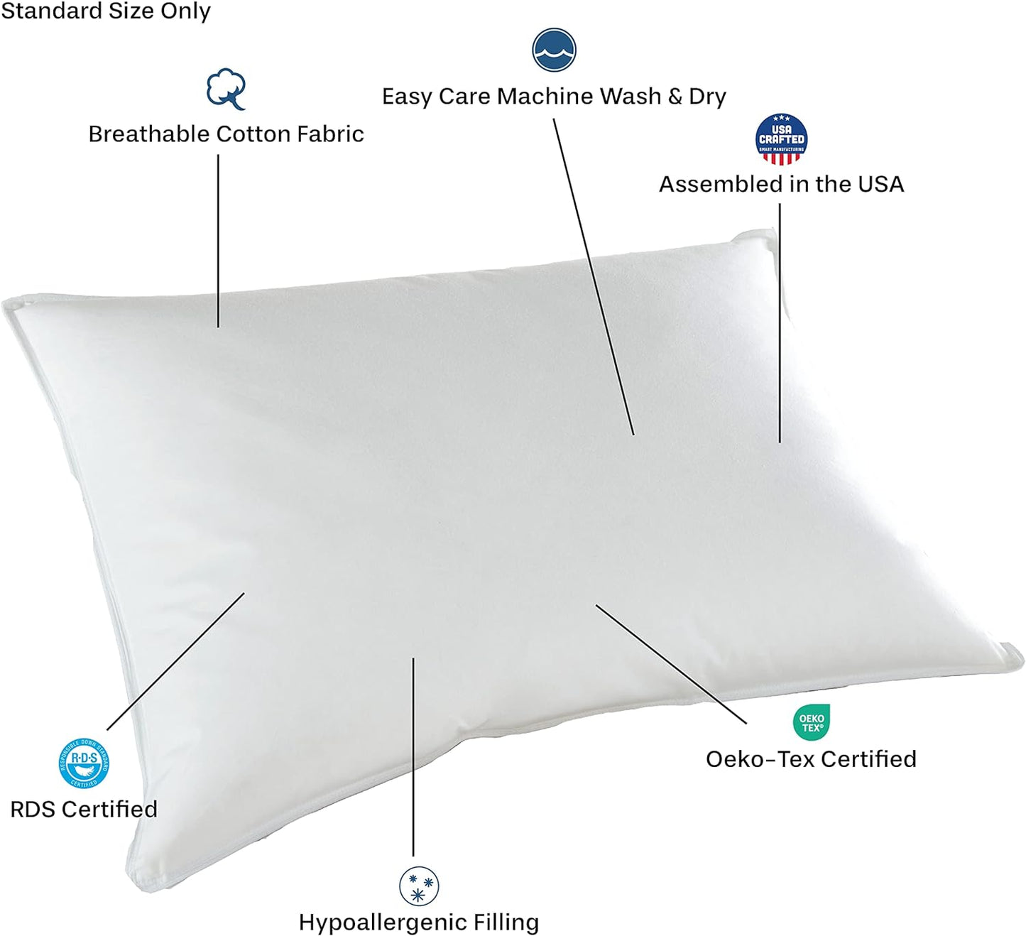Downlite Flat & Soft Down Pillow