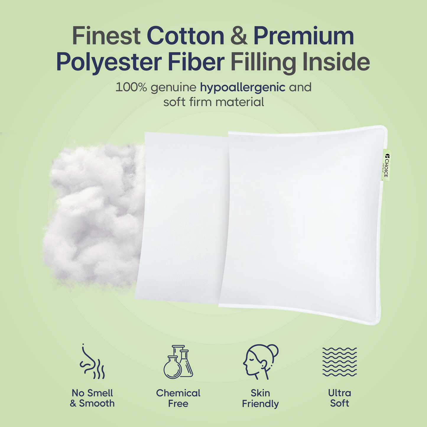Choice Hotel GREEN LABEL Soft Pillow, Used in all Choice Hotel