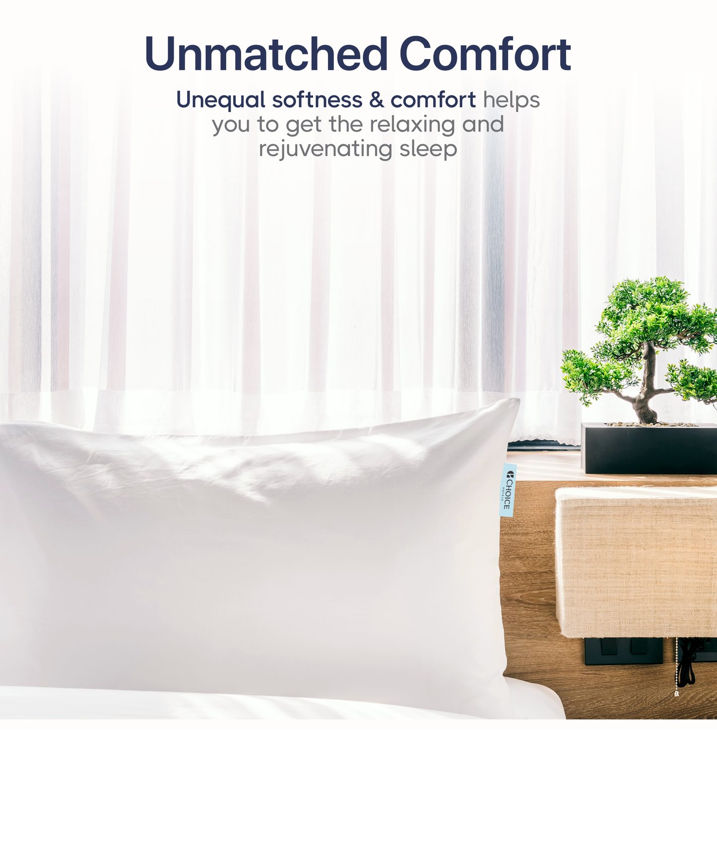 Best Hotel Pillows: Choice Hotels BLUE LABEL Firm Classic Pillow, Featured at Many Hotels USA