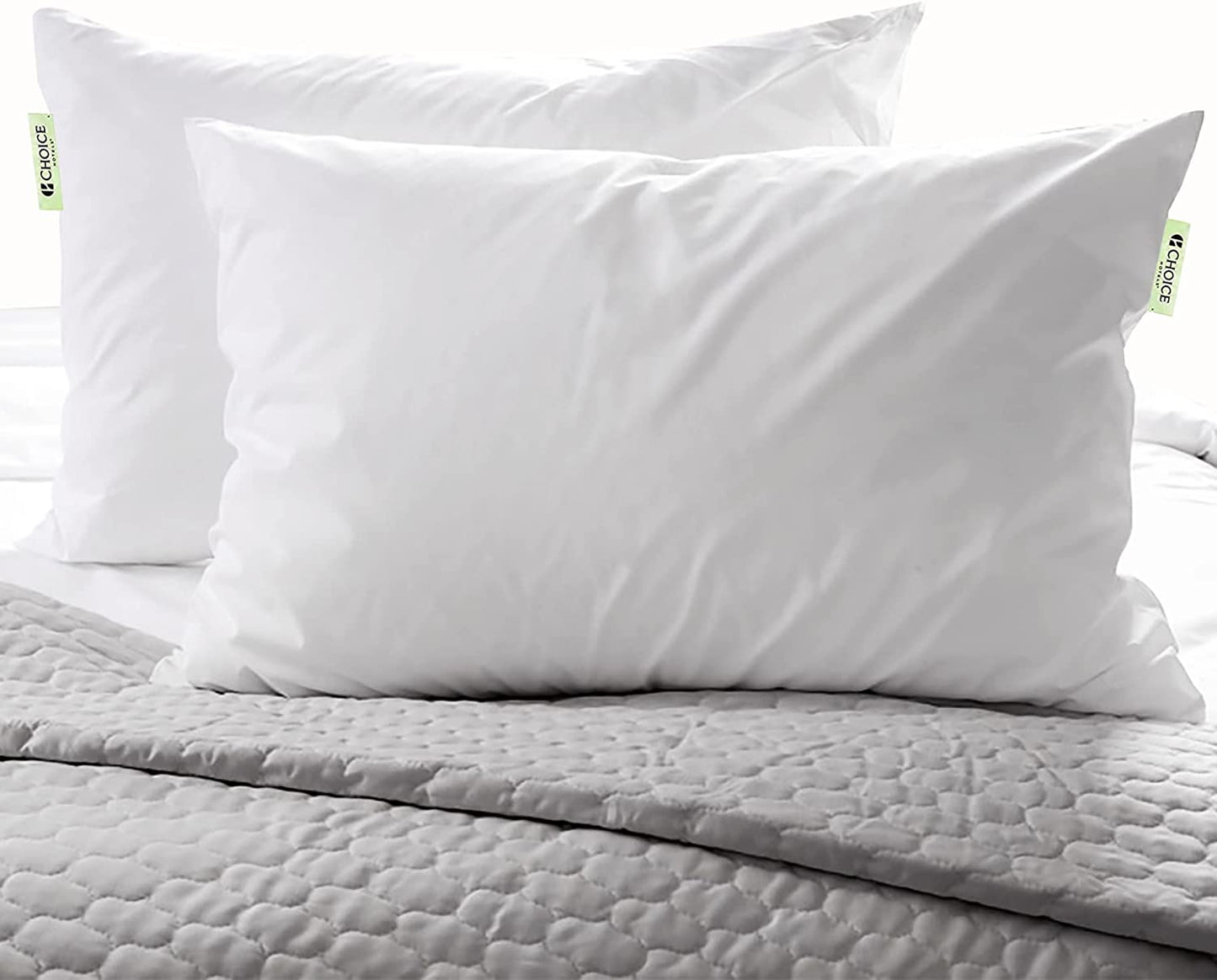 Green Label soft pillows featured at Choice Hotels for unmatched comfort and restful sleep.