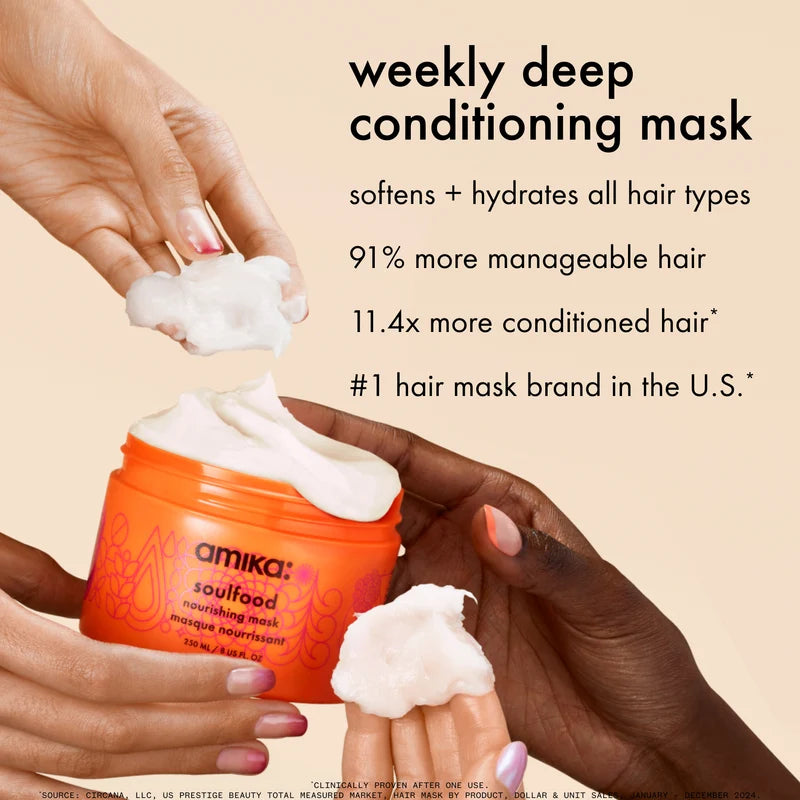 amika soulfood nourishing hair mask – 8 oz / 250 ml
