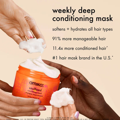 amika soulfood nourishing hair mask – 8 oz / 250 ml