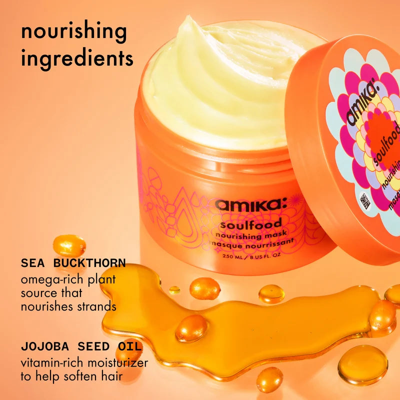 amika soulfood nourishing hair mask – 8 oz / 250 ml