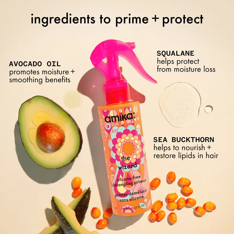 amika the wizard silicone-free detangling primer – 5 oz