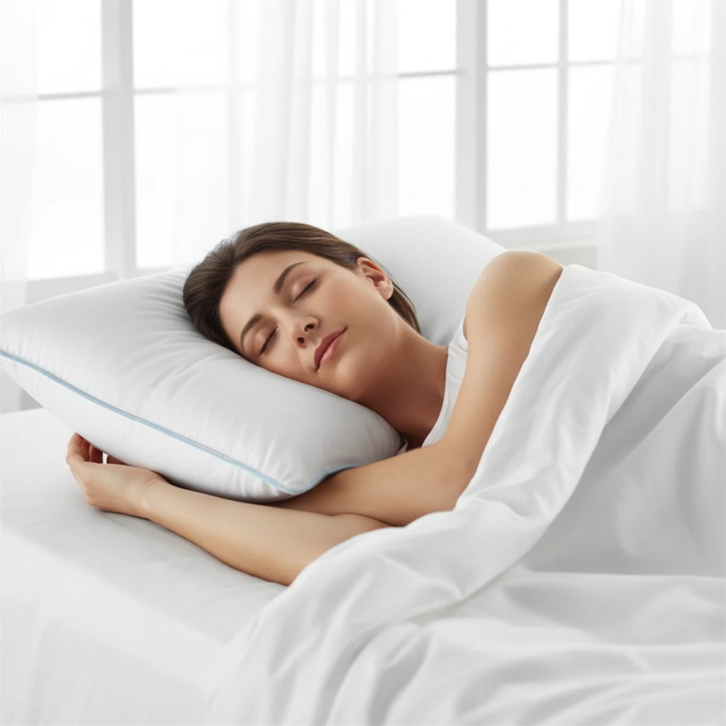 2. Back sleeper - pillow support visible