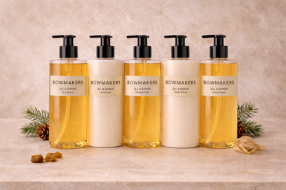 D.S. & Durga Full 5 Piece Set showcasing the Bowmakers bath and body collection on a neutral surface