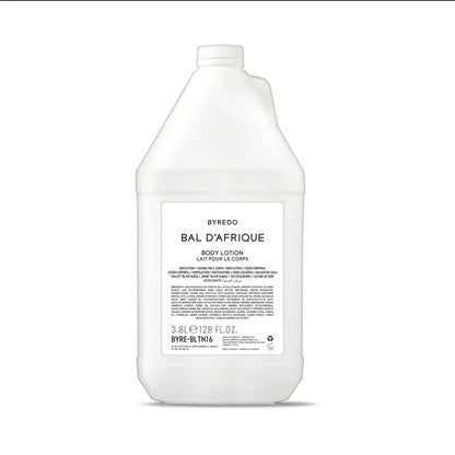 Byredo Bath & Body Refill 4 Piece Set - Bal d'Afrique Body Lotion in a large refill container.