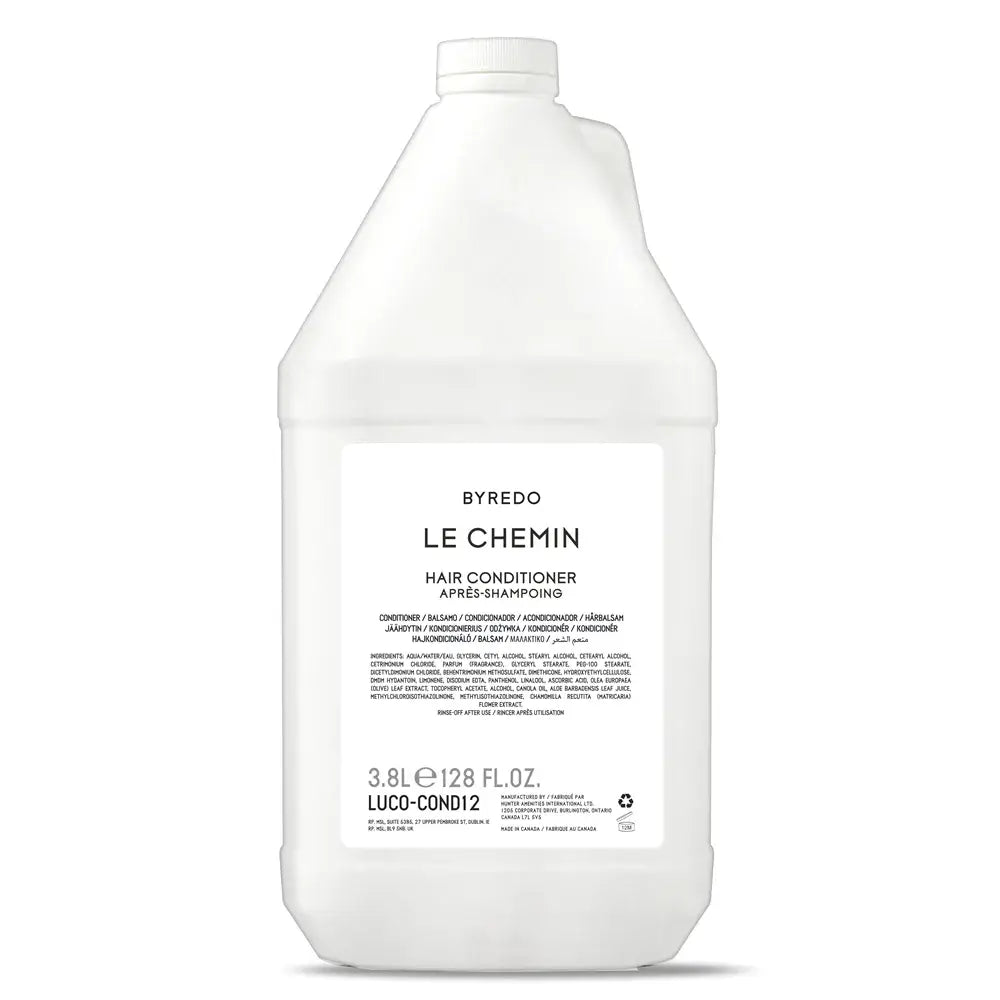Byredo Bath & Body Refill 4 Piece Set - Le Chemin Hair Conditioner 3.8L bottle for luxury hair care.