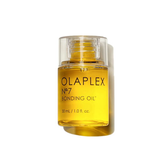 Front of OLAPLEX No.7 Bonding Oil 30 ml golden bottle