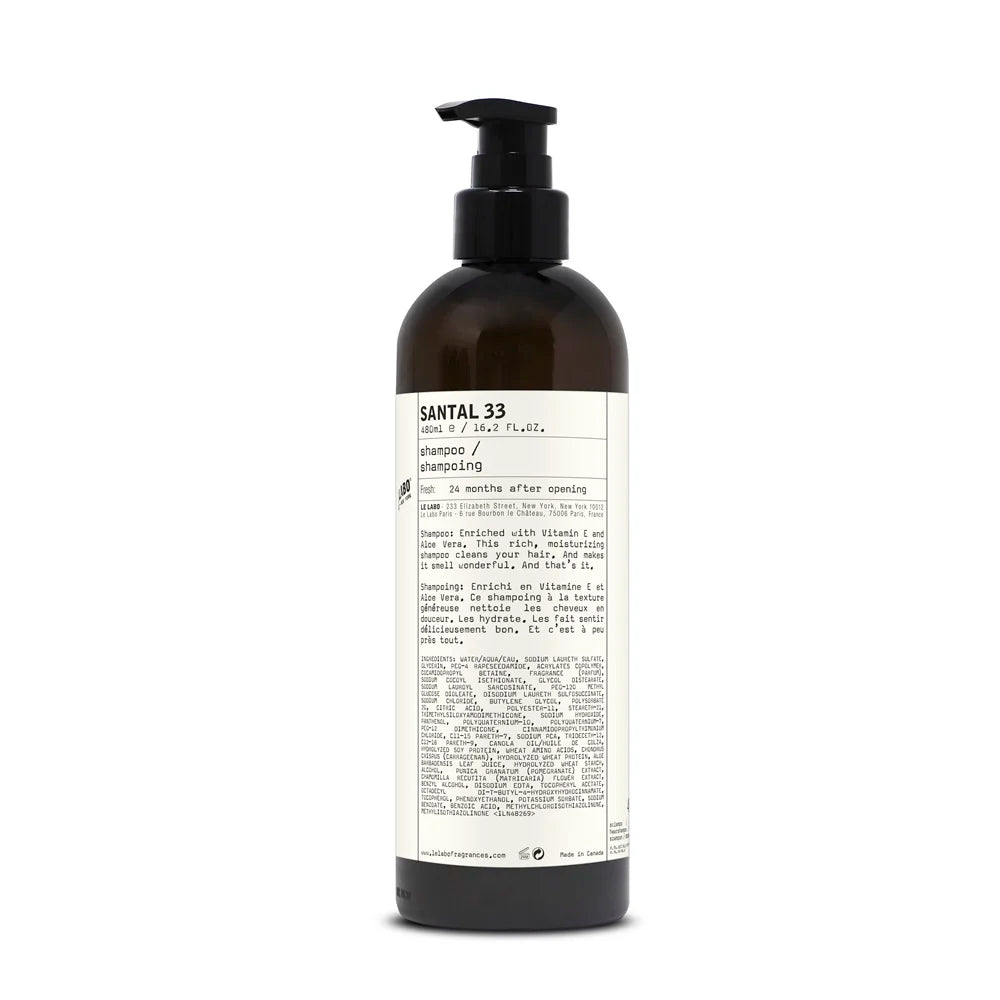 Le Labo Santal 33 Shampoo – 16.2 oz / 480 ml (Pump)