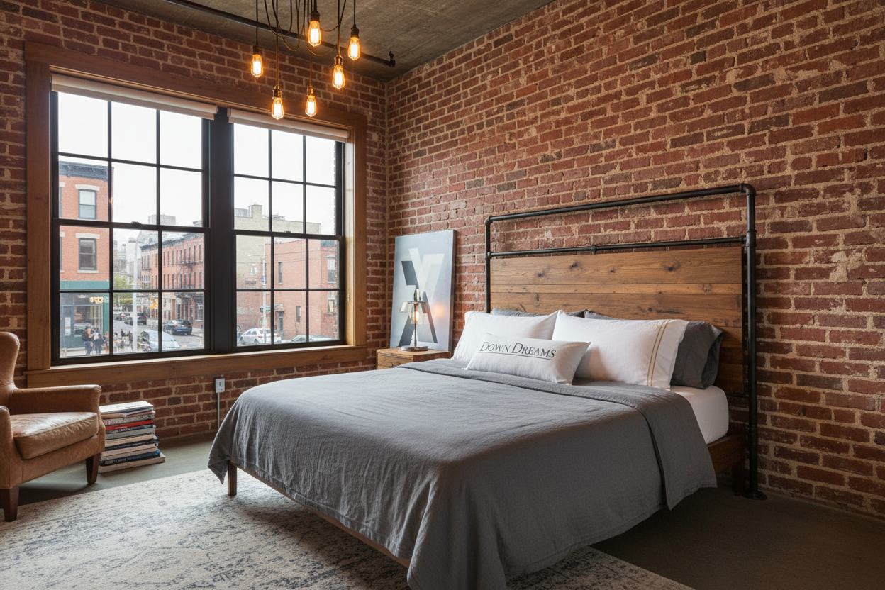Airbnb pillow Brooklyn loft urban