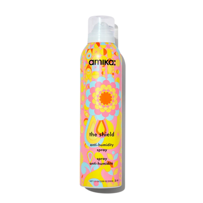 amika the shield anti-humidity spray 5.3 oz aerosol bottle for heat protection and frizz control