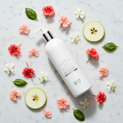 Atelier Bloem geranium conditioner 16oz Kimpton luxury hotel conditioner basil neroli sandalwood botanicals