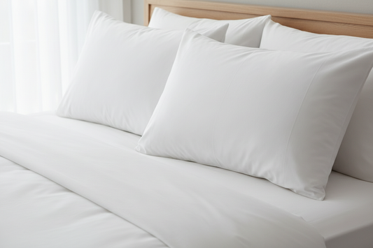 Basic White Pillowcases on Pillows