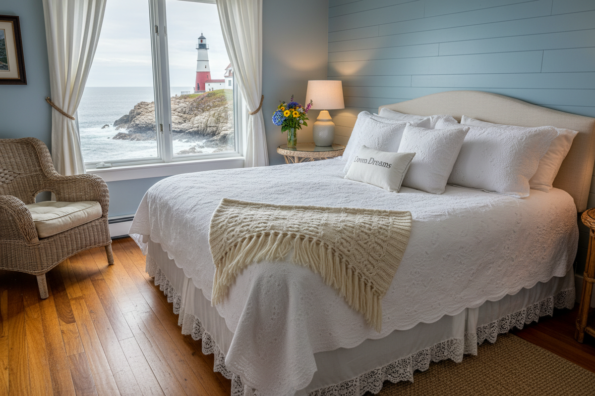 bed and breakfast pillow coastal cottage