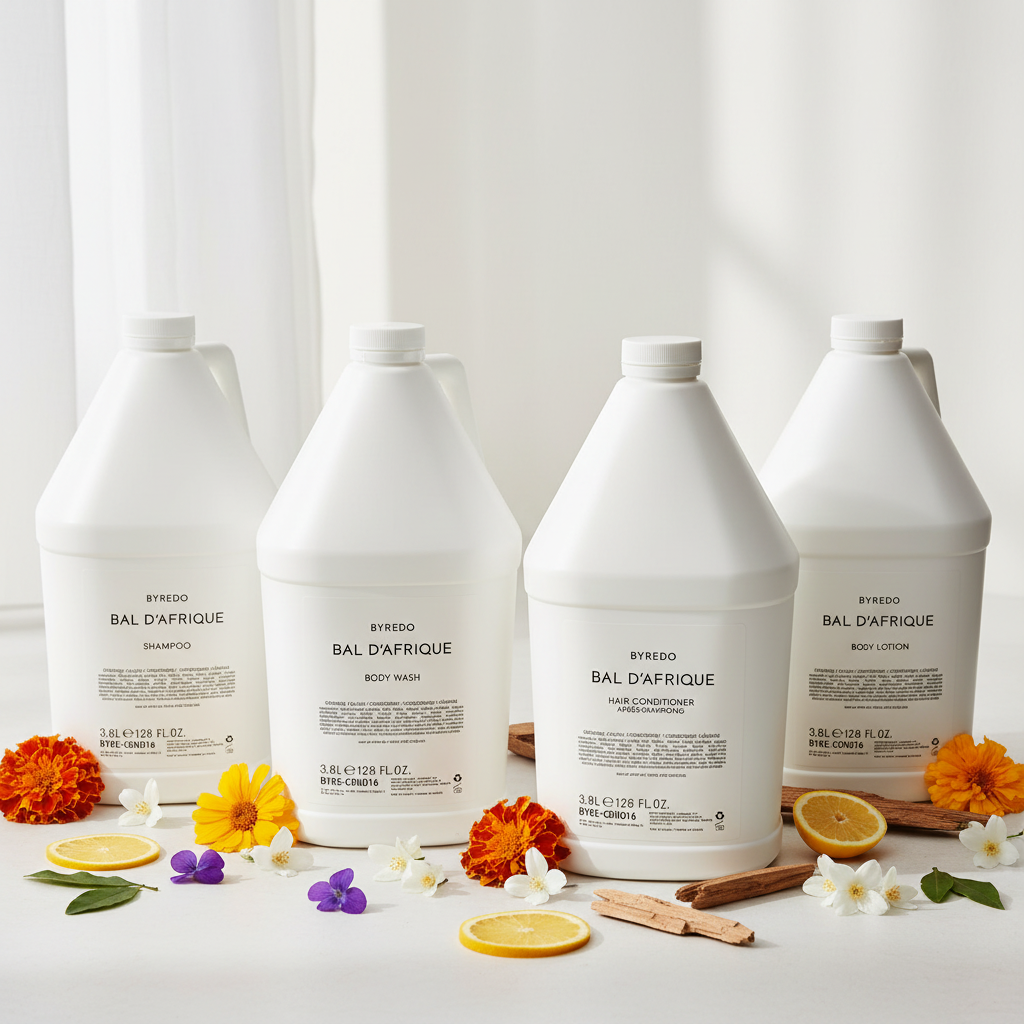 Byredo Bal d'Afrique 4 piece set with marigolds and scent elements