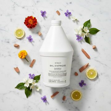Byredo Bal d'Afrique gallon refill jug with scent elements