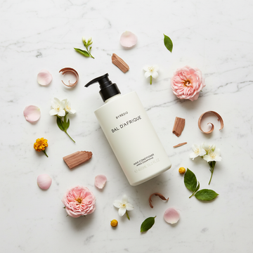 Byredo Flat Lay - Scattered Scent Elements