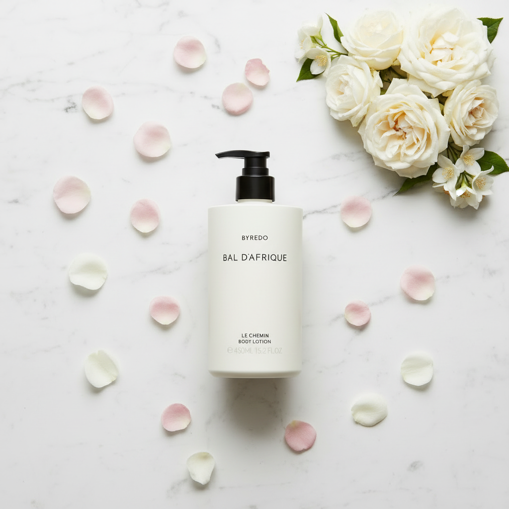 Byredo Le Chemin Body Lotion flat lay