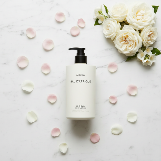 Byredo Le Chemin Body Lotion flat lay