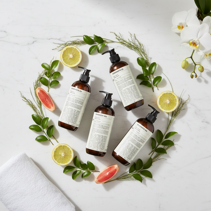 Circular Flat Lay - 4 Bottles