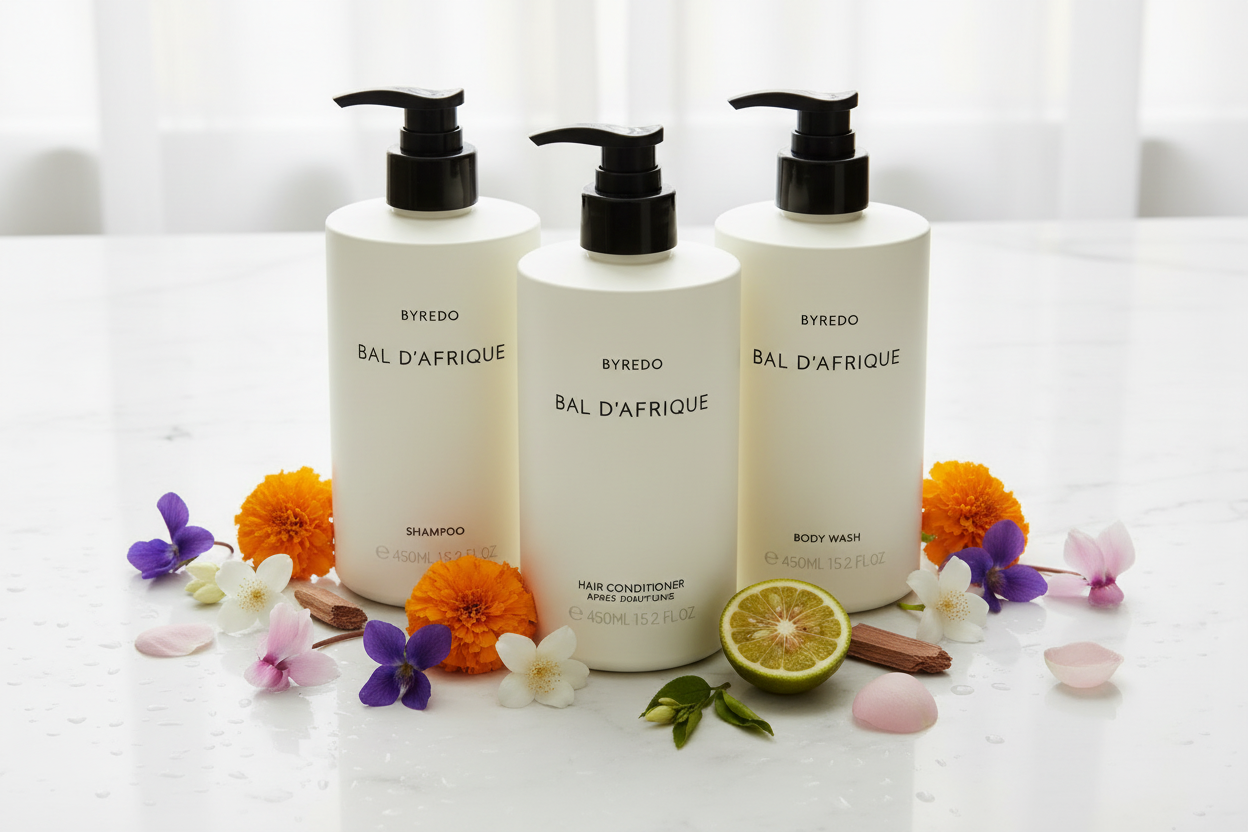 Byredo Bal d'Afrique Bath Set | Shampoo, Conditioner & Body Wash Byredo Bal d'Afrique Bath Set | Shampoo, Conditioner & Body Wash