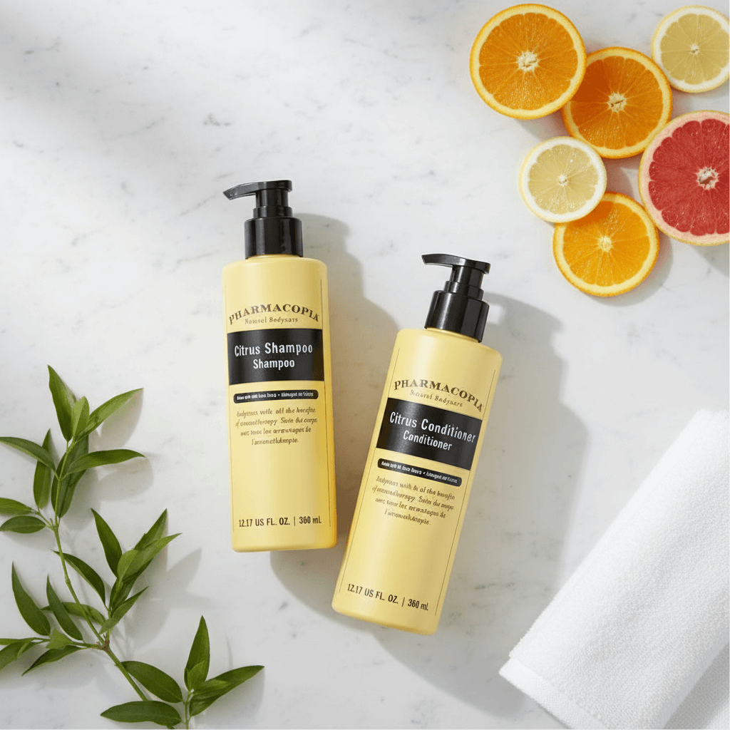 Flat Lay - Both Bottles with Citrus Slices