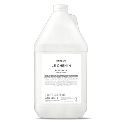 Byredo Le Chemin Hair & Body Collection – 3 Piece Refill Set, featuring Le Chemin body wash in a sleek container.
