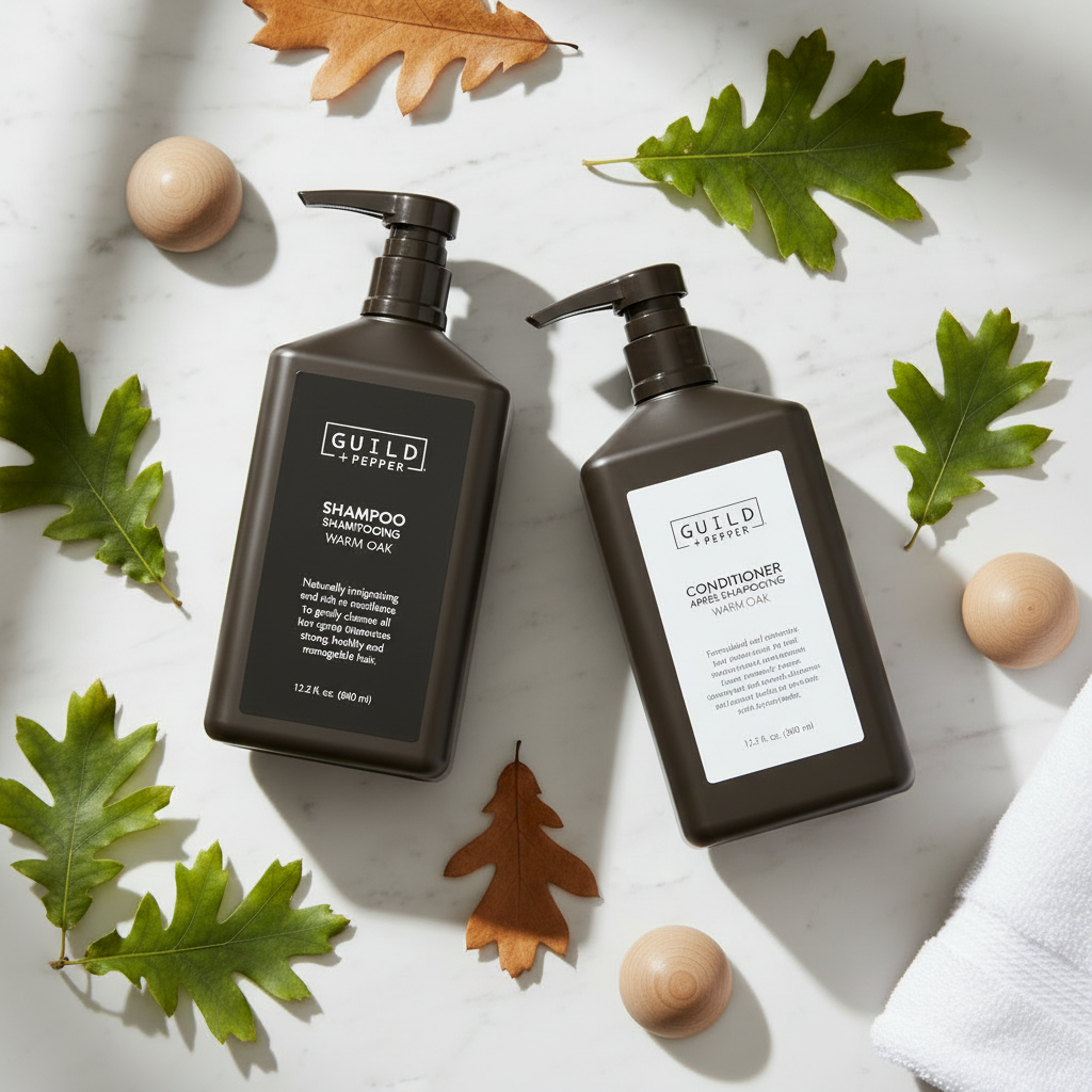 Guild & Pepper Warm Oak Shampoo & Conditioner 