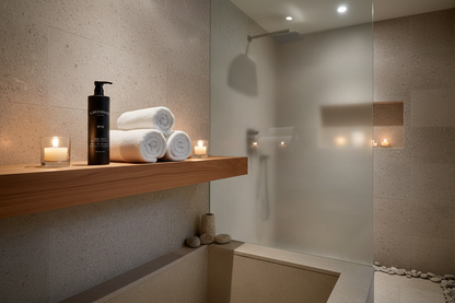 Lockwood New York Shower Gel in elegant luxury spa treatment room