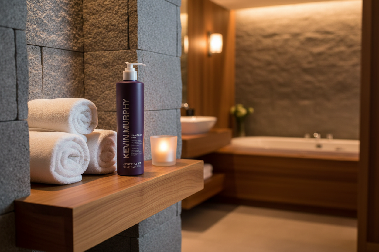 Kevin Murphy Young.Again Conditioner in elegant luxury spa treatment room