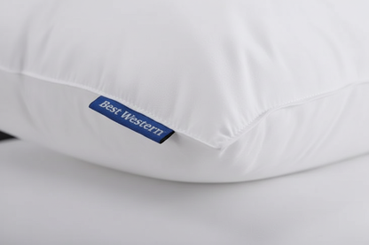 Best Western Victoria king pillow corner detail quality stitching piping craftsmanship white label