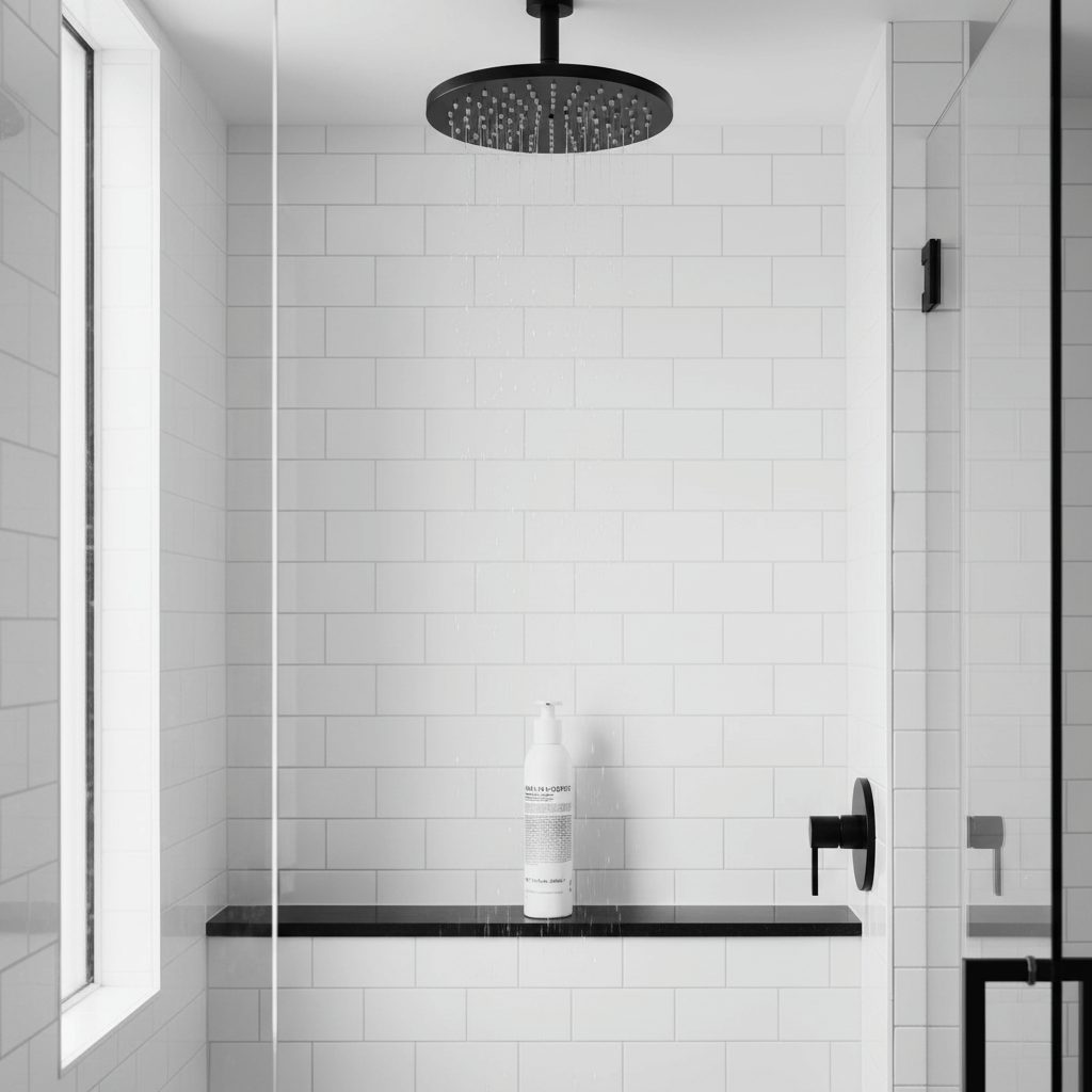 MALIN+GOETZ Shampoo in modern luxury shower