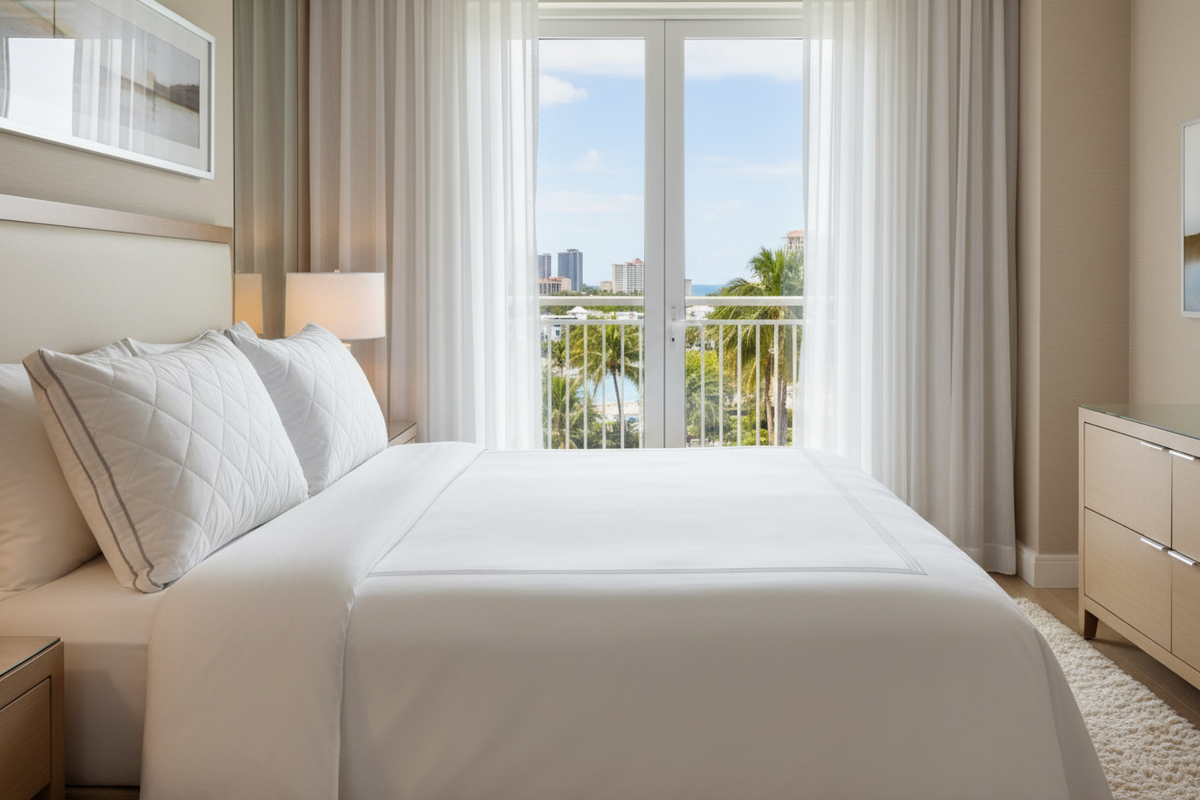 Diamond Gusset Pillow in luxury hotel room - Hilton and Marriott quality bedding