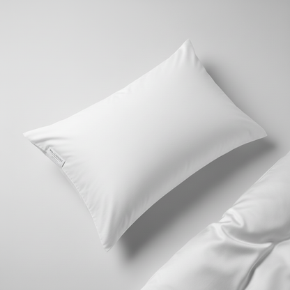 White pillow on a light gray background
