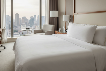 Dream Surrender Pillow in luxury hotel room - Hilton and Marriott quality bedding