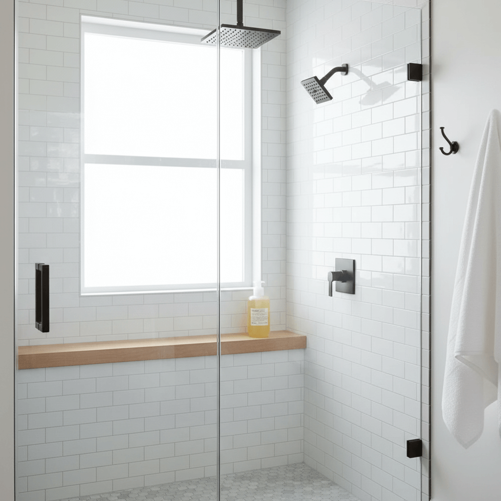 Davines MOMO Shower Gel in modern luxury shower