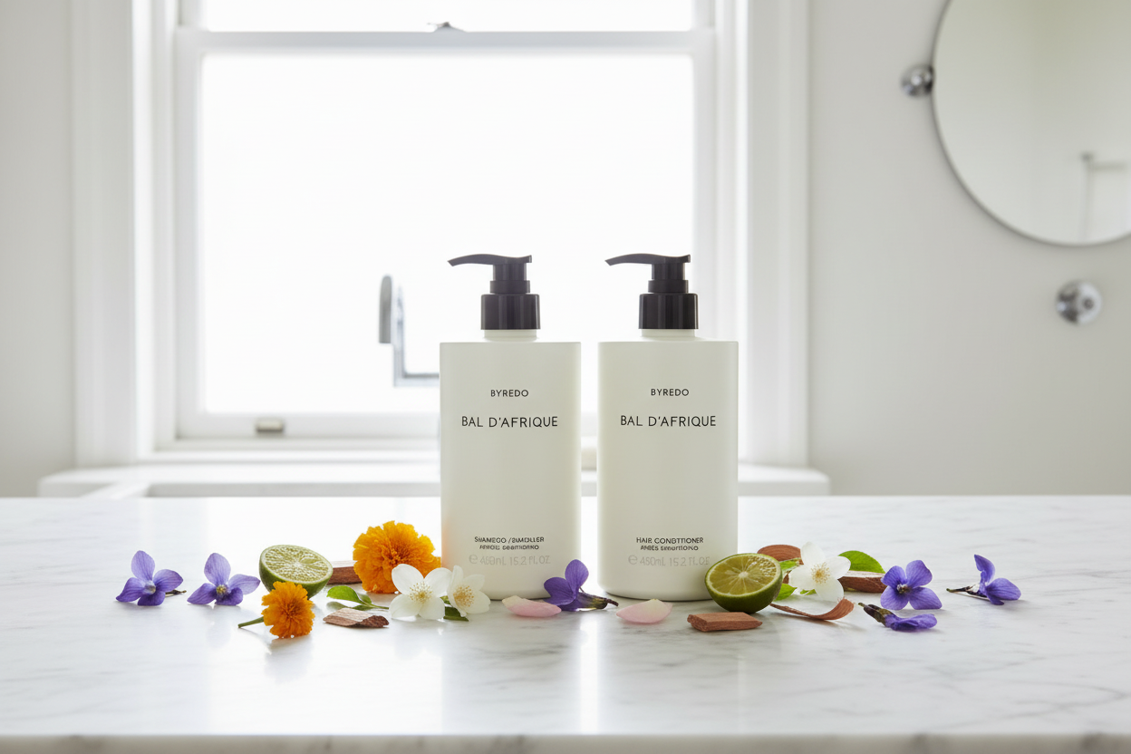 Luxury bathroom with Bal d'Afrique duo