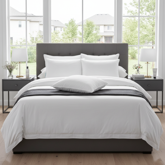 Choice Hotels King Blue Label Firm Pillow at home Pillows