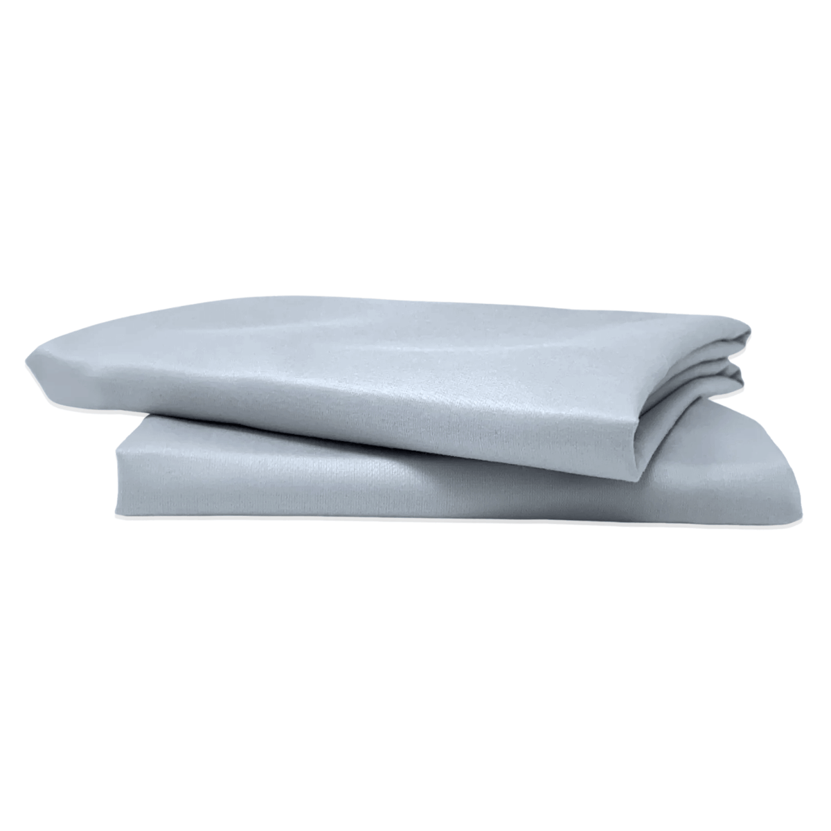 Silver Satin Microfiber Pillowcases - Set of 2 | Luxury Hotel-Style Bedding