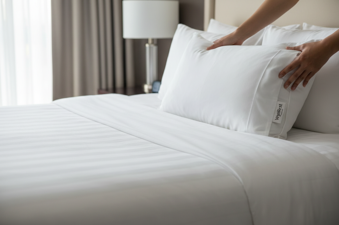 WynRest King Firm - Coastal resort room pillows, best pillows, washable pillows